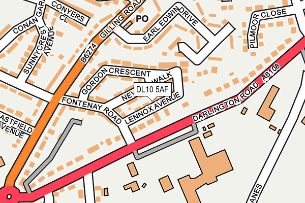 DL10 5AF map - OS OpenMap – Local (Ordnance Survey)