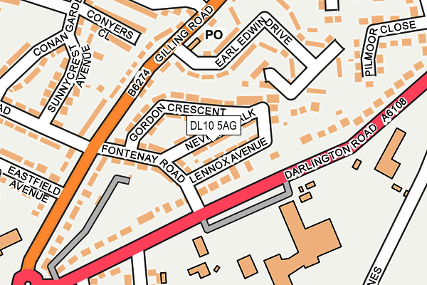 DL10 5AG map - OS OpenMap – Local (Ordnance Survey)
