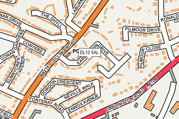 DL10 5AL map - OS OpenMap – Local (Ordnance Survey)