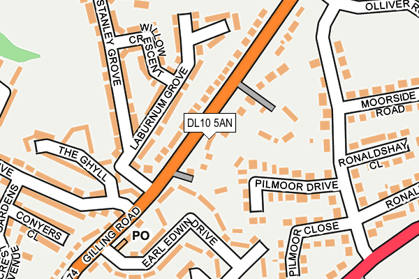 DL10 5AN map - OS OpenMap – Local (Ordnance Survey)