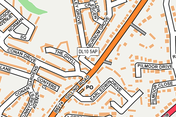 DL10 5AP map - OS OpenMap – Local (Ordnance Survey)