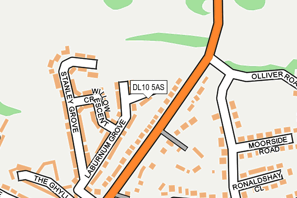 DL10 5AS map - OS OpenMap – Local (Ordnance Survey)