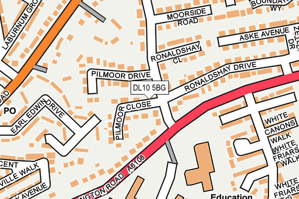 DL10 5BG map - OS OpenMap – Local (Ordnance Survey)