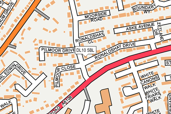 DL10 5BL map - OS OpenMap – Local (Ordnance Survey)