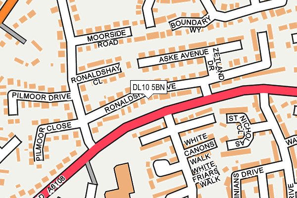 DL10 5BN map - OS OpenMap – Local (Ordnance Survey)