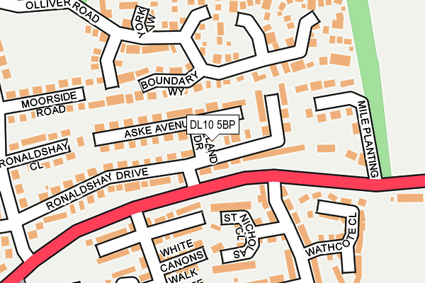 DL10 5BP map - OS OpenMap – Local (Ordnance Survey)