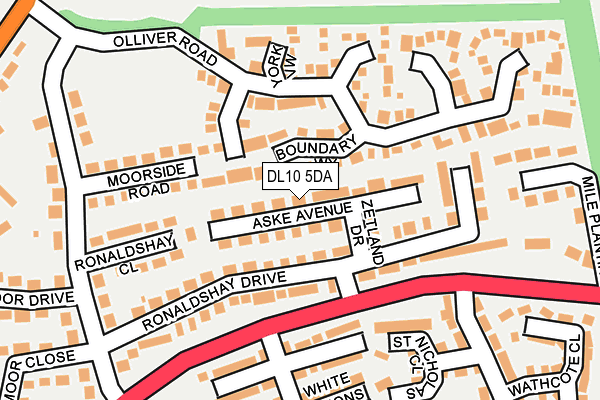 DL10 5DA map - OS OpenMap – Local (Ordnance Survey)