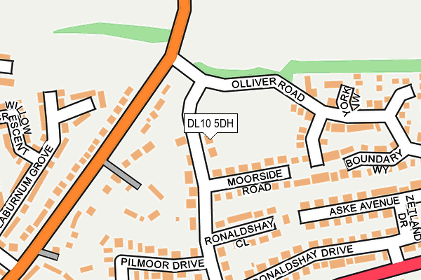 DL10 5DH map - OS OpenMap – Local (Ordnance Survey)