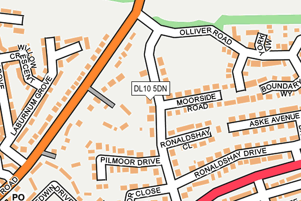 DL10 5DN map - OS OpenMap – Local (Ordnance Survey)