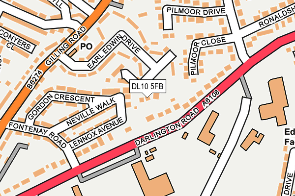 DL10 5FB map - OS OpenMap – Local (Ordnance Survey)