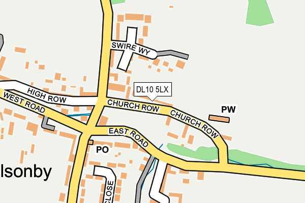 DL10 5LX map - OS OpenMap – Local (Ordnance Survey)