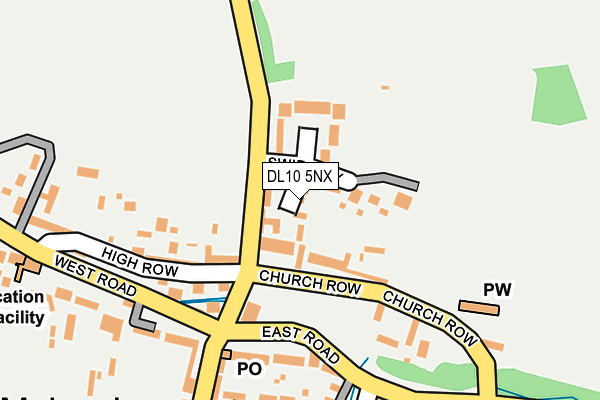 DL10 5NX map - OS OpenMap – Local (Ordnance Survey)