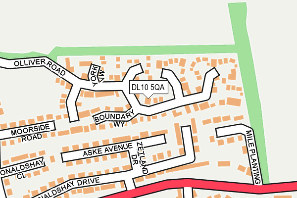 DL10 5QA map - OS OpenMap – Local (Ordnance Survey)