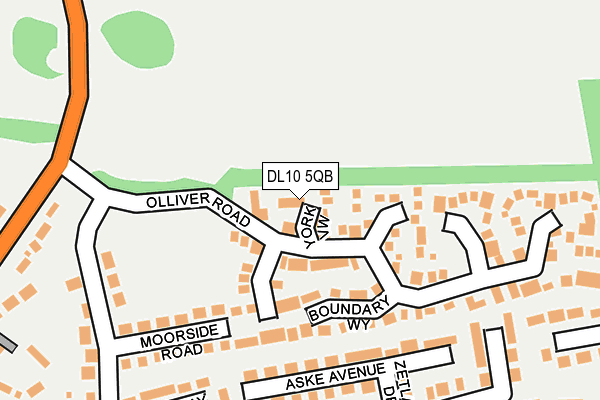 DL10 5QB map - OS OpenMap – Local (Ordnance Survey)