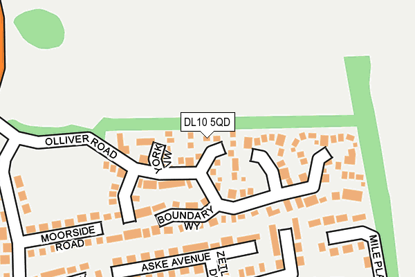 DL10 5QD map - OS OpenMap – Local (Ordnance Survey)