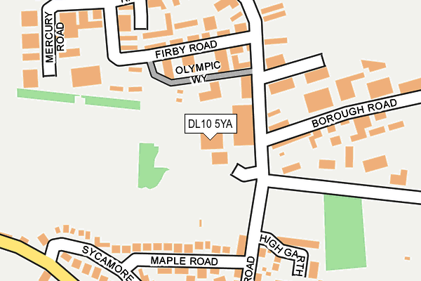 DL10 5YA map - OS OpenMap – Local (Ordnance Survey)