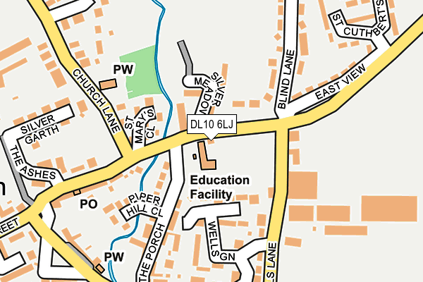 DL10 6LJ map - OS OpenMap – Local (Ordnance Survey)