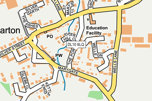 DL10 6LQ map - OS OpenMap – Local (Ordnance Survey)