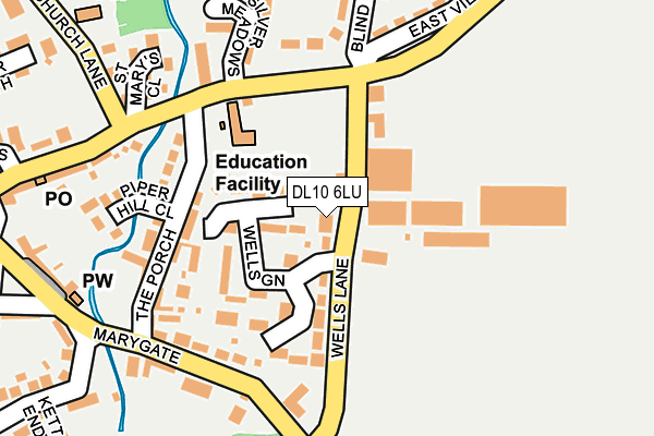 DL10 6LU map - OS OpenMap – Local (Ordnance Survey)
