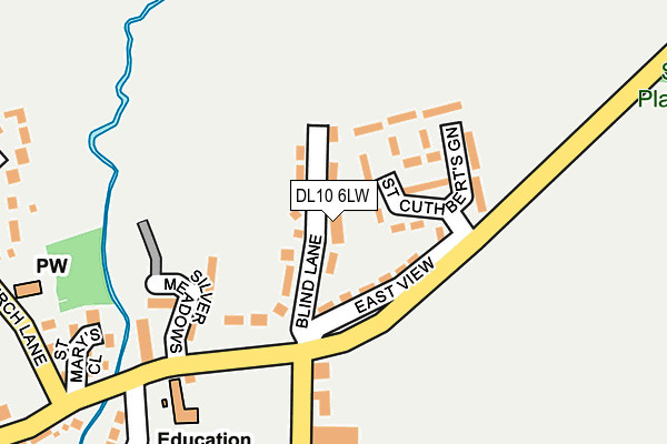 DL10 6LW map - OS OpenMap – Local (Ordnance Survey)