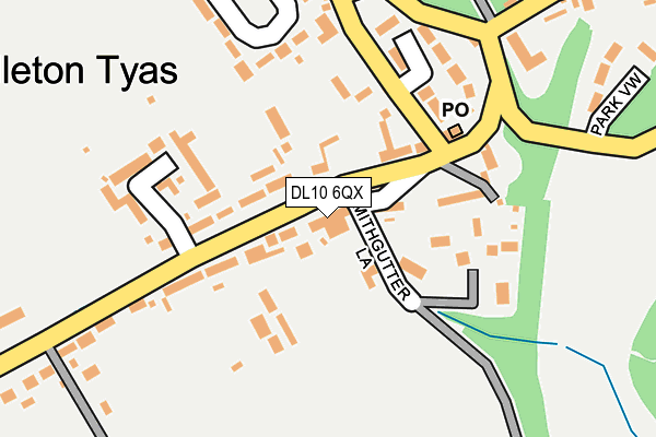 DL10 6QX map - OS OpenMap – Local (Ordnance Survey)