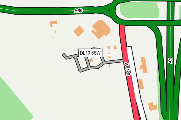 DL10 6SW map - OS OpenMap – Local (Ordnance Survey)