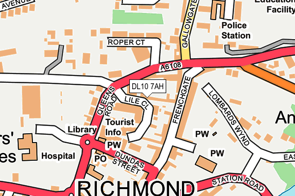 DL10 7AH map - OS OpenMap – Local (Ordnance Survey)