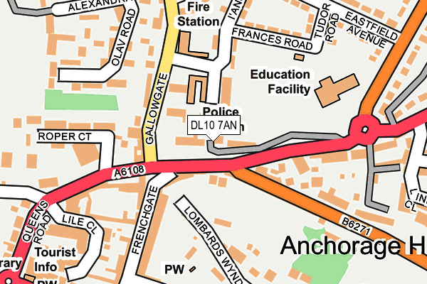 DL10 7AN map - OS OpenMap – Local (Ordnance Survey)