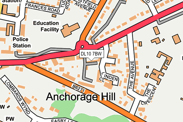 DL10 7BW map - OS OpenMap – Local (Ordnance Survey)