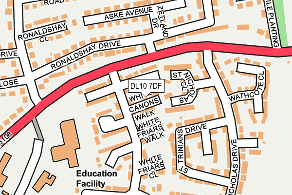 DL10 7DF map - OS OpenMap – Local (Ordnance Survey)