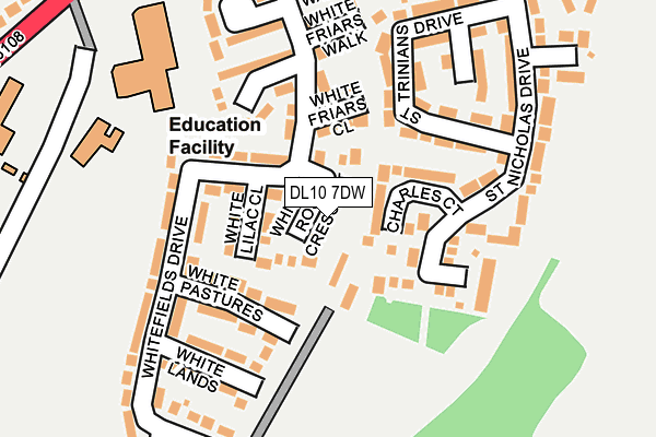 DL10 7DW map - OS OpenMap – Local (Ordnance Survey)