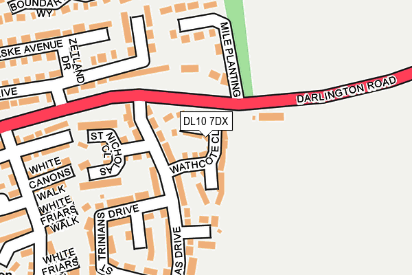DL10 7DX map - OS OpenMap – Local (Ordnance Survey)