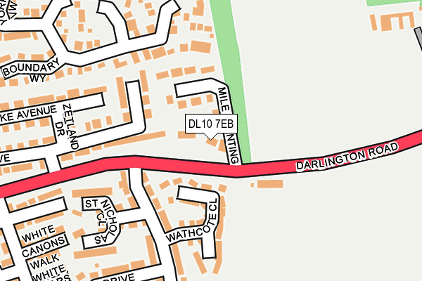 DL10 7EB map - OS OpenMap – Local (Ordnance Survey)