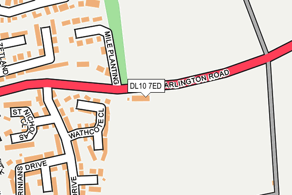 DL10 7ED map - OS OpenMap – Local (Ordnance Survey)