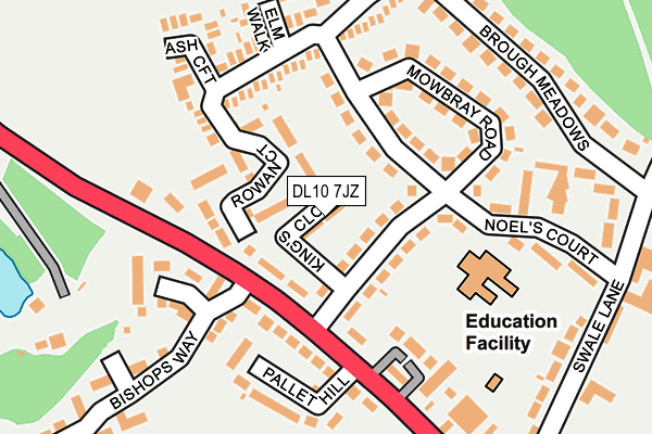 DL10 7JZ map - OS OpenMap – Local (Ordnance Survey)