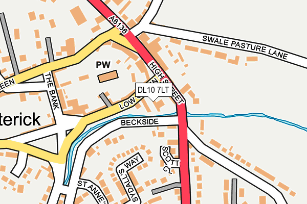 DL10 7LT map - OS OpenMap – Local (Ordnance Survey)