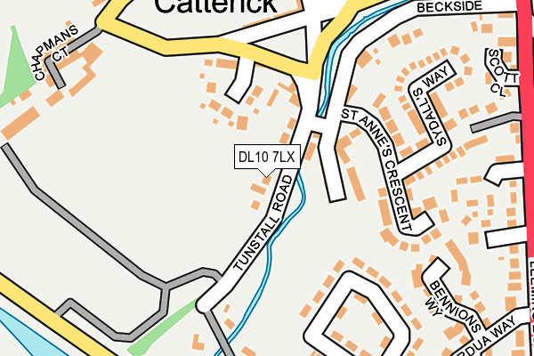 DL10 7LX map - OS OpenMap – Local (Ordnance Survey)