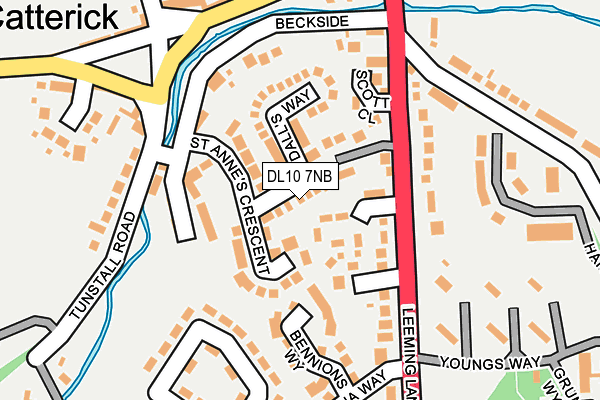 DL10 7NB map - OS OpenMap – Local (Ordnance Survey)