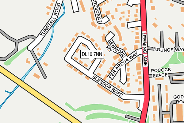 DL10 7NN map - OS OpenMap – Local (Ordnance Survey)
