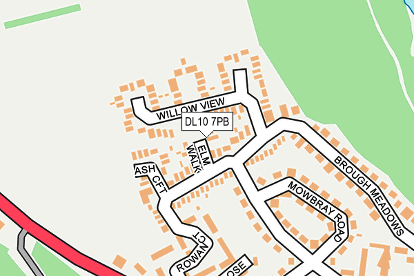 DL10 7PB map - OS OpenMap – Local (Ordnance Survey)