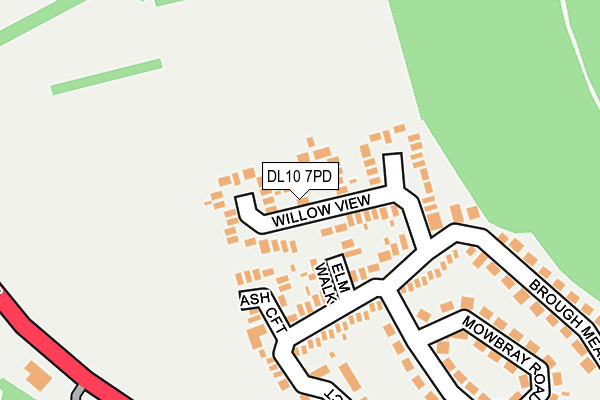 DL10 7PD map - OS OpenMap – Local (Ordnance Survey)