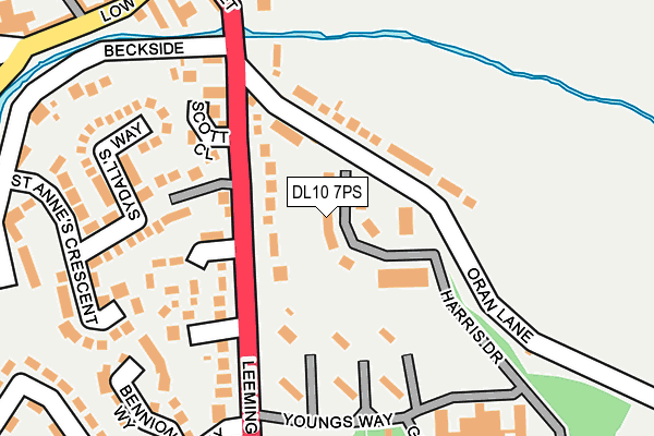 DL10 7PS map - OS OpenMap – Local (Ordnance Survey)