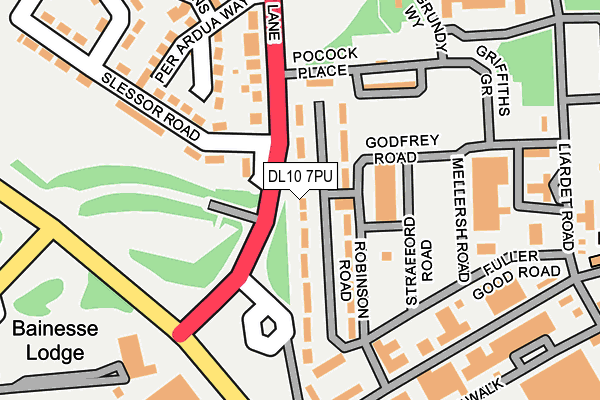 DL10 7PU map - OS OpenMap – Local (Ordnance Survey)