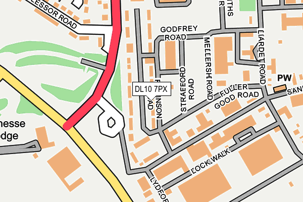 DL10 7PX map - OS OpenMap – Local (Ordnance Survey)