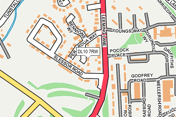 DL10 7RW map - OS OpenMap – Local (Ordnance Survey)