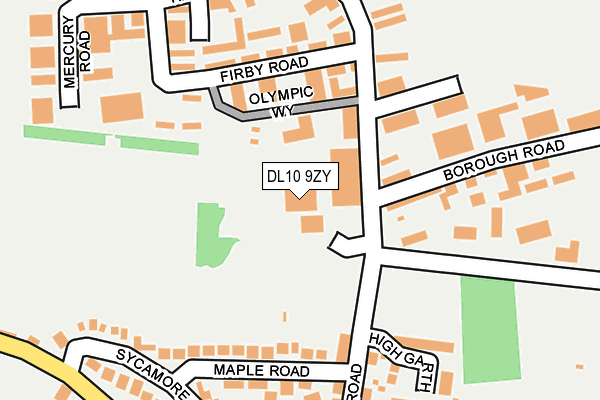 DL10 9ZY map - OS OpenMap – Local (Ordnance Survey)