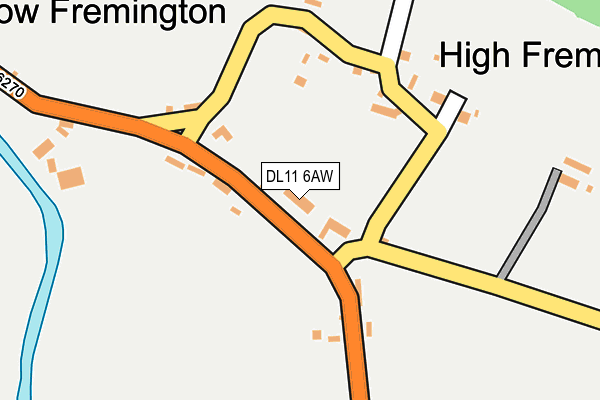 DL11 6AW map - OS OpenMap – Local (Ordnance Survey)