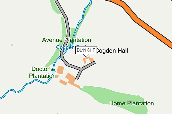 DL11 6HT map - OS OpenMap – Local (Ordnance Survey)