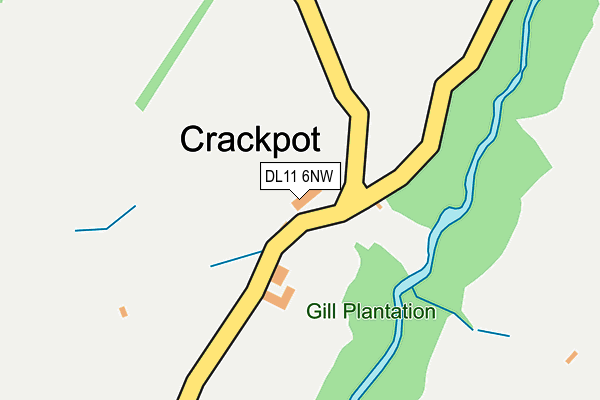 DL11 6NW map - OS OpenMap – Local (Ordnance Survey)