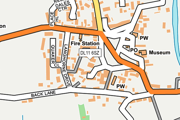 DL11 6SZ map - OS OpenMap – Local (Ordnance Survey)